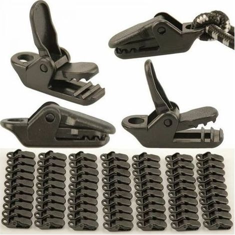 71pcs Clip de Fixation Bache Auvent, Clips de Verrouillage Clips de Bâche Clips Toile de Tente en Linoléum en Plastique pour Bache Auvent, Pinces à Bâche Tarp Clip Tent Clip (1/5)