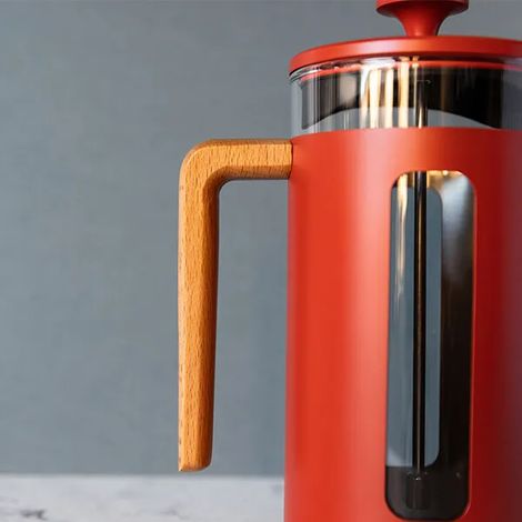 La Cafetiere Pisa 8 Cup Cafetiere Red Wood Handle (1/2)