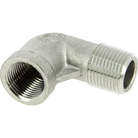 Coude 90° inox égal Mâle Femelle 3/8