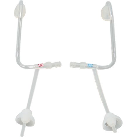 1 paire de tubes sonores pour amplificateur auditif contour d'oreille, silicone transparent fin, pièces de rechange (1/5)