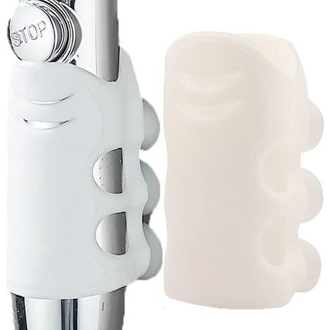 Support de pommeau de Douche en Silicone 2 pièces/Ensemble Support de pommeau de Douche Ventouse sans perçage Support réglable en Hauteur sans perçage (1/5)