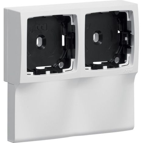 Support double appareillage saillie Legrand pour ATA12/20x50, Pure - HAGER ATA125499016