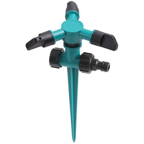 3 Pièces Arroseur Automatique, Arroseur Pelouse Automatique Arrosage Système, Arroseur Jardin 3 Bras, Arroseur Pelouse au Sol, Arroseur de Jardin, pour Enfants Jouant(Vert) (1/4)