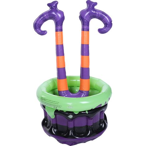 Glacière gonflable 69x48x42cm en forme de jambe de sorcière, seau à glace gonflable en PVC pour boissons, idéale pour les fêtes et festivals. (1/5)