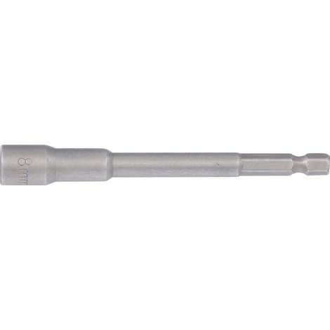 BGS Steckschlüssel-Einsatz Sechskant extra lang für Bohrmaschinen Antrieb Außensechskant 6,3 mm (1/4") SW 8 mm - 2764 (1/3)