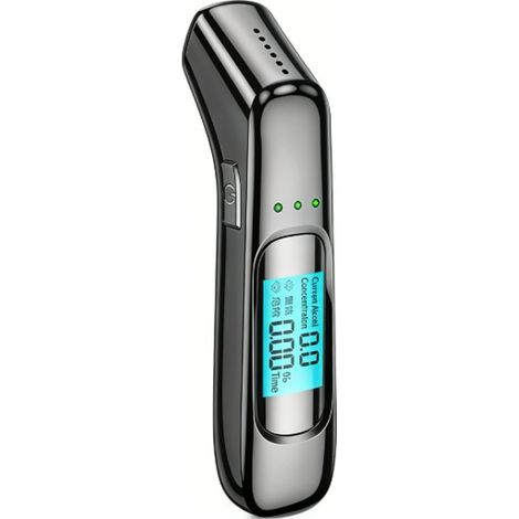Éthylotest-Testeur d'alcoolémie portable sans contact et haute précision avec écran LCD numérique,rechargeable surface métallique (1/5)