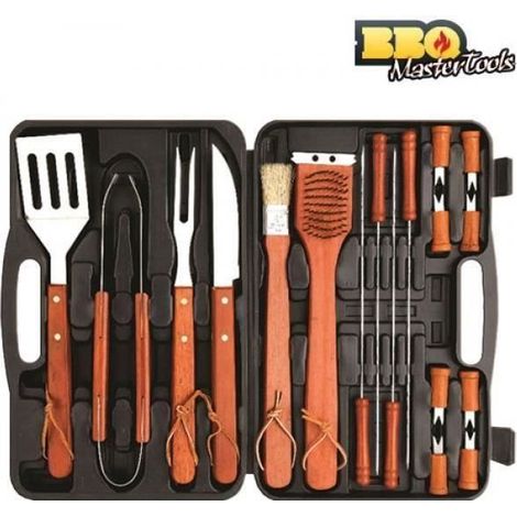 Ustensiles de barbecue - BBQ Master Tools - 18 pièces - Couleur noire - Outils de cuisson (1/4)
