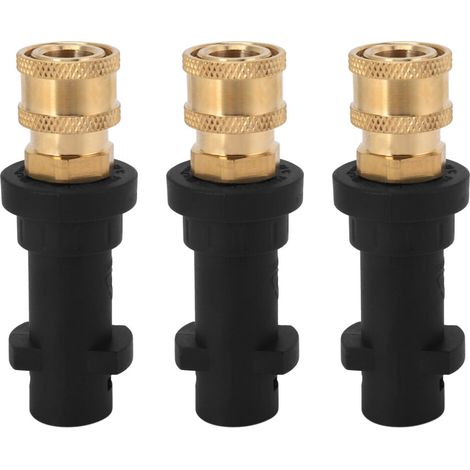 Pistola de espuma para limpieza de ollas con hidrolavadora de alta presión (3 unidades) - Adaptador rápido de 1/4 de pulgada para K K3 K4 K5 K6 K7 (1/4)