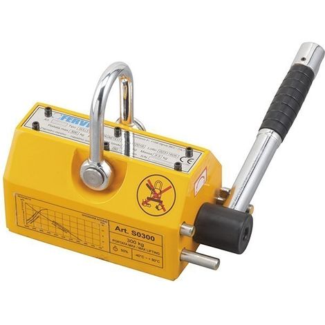 Sollevatore magnetico x sollevare lamiere piatti tondi 300 kg Fervi s0300 (1/3)