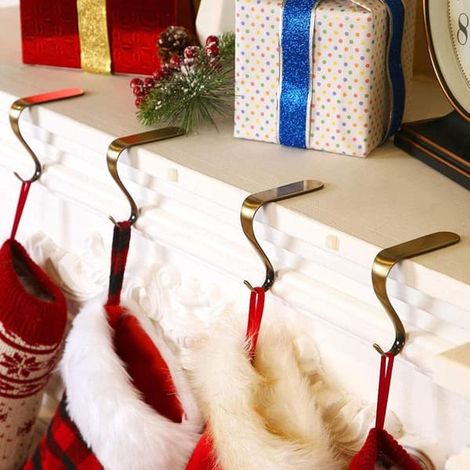 Supports métalliques pour chaussettes de Noël, porte-chaussettes de Noël (1/4)