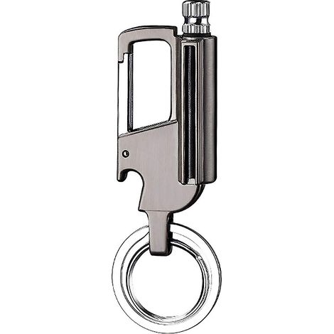 Briquet porte-clés allume-feu étanche en métal et silex (1/4)