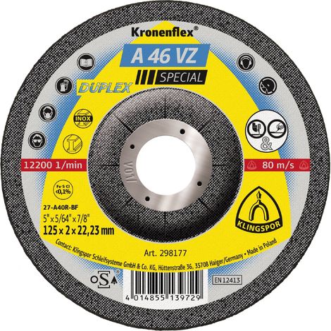 KLINGSPOR Trenn- und Schruppscheibe A 46 VZ Special, 125 x 2 x 22,23 (1/3)