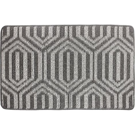 Color&Geometry Tapis de Porte Antidérapant, 48 x 78 cm Paillasson Doux Lavable en Machine Tapis d'entrée pour intérieur, extérieur, Salon, Cour, Porte arrière Avant - Gris (1/5)