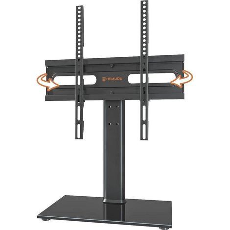 Universal TV-Ständer 27-55 Zoll LCD LED höhenverstellbarer Glasfuß VESA (1/5)