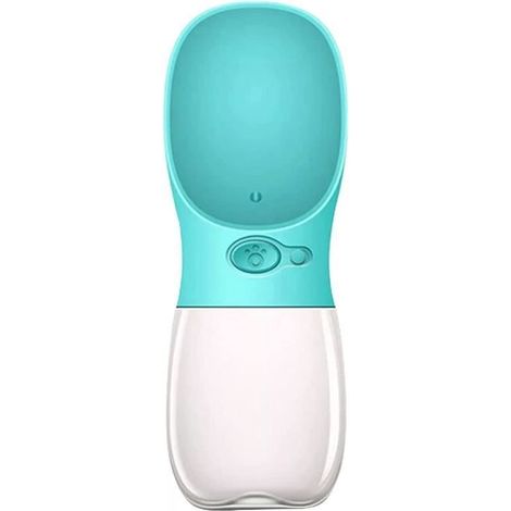 Hunde-Trinkflasche, 350 ml (Blau), tragbarer, auslaufsicherer Wasserspender (1/4)