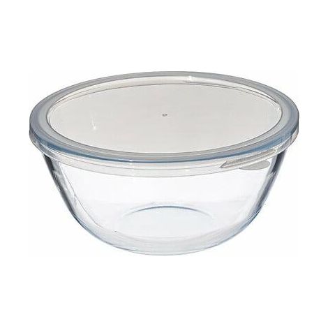 RECIPIENTE DE VIDRIO PARA MEZCLAR CON TAPA DE POLIPROPILENO (1/5)