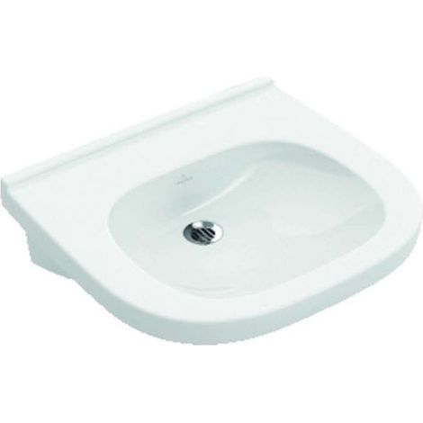 O.novo Vita, Lavabi sospesi, 610 x 550 mm, Ovale, 3 posizioni della rubinetteria a scelta, senza troppopieno, I modelli senza troppopieno devono essere dotati di piletta non chiudibile, Sanitari in po (1/2)