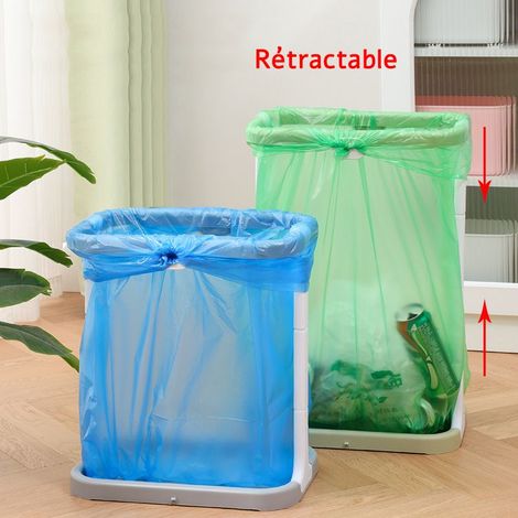 Kaelt - Support de sac poubelle avec couvercle pour sacs poubelle de 70 �� 120 l, extra robuste et stable, convient pour l'ext��rieur, support de sac jaune, support de sac poubelle (1/4)