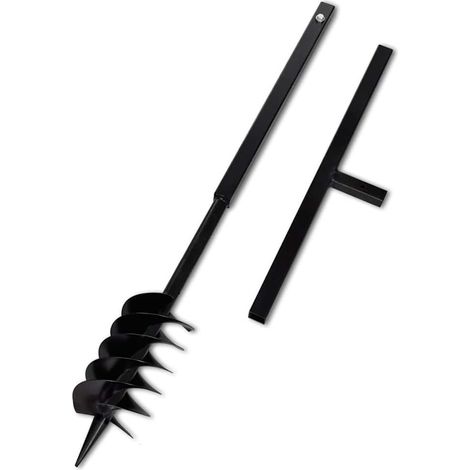 Bohrer mit Griff 120 mm Doppelspirale Schwarz vidaXL