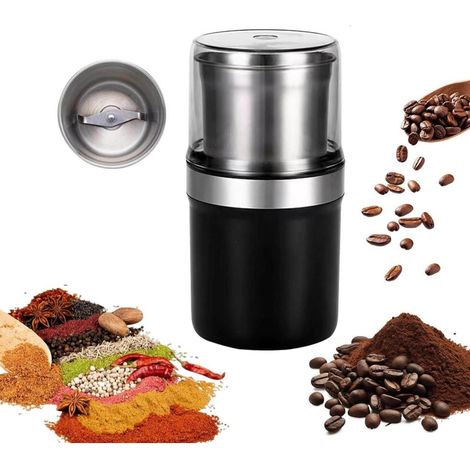 Molino De Café Eléctrico - Cuchillas De Acero Inoxidable - Capacidad 100 G - Potencia 200 W - Protección Contra Sobrecalentamiento - Para Café Granos Hierbas Nueces Cereales (1/5)