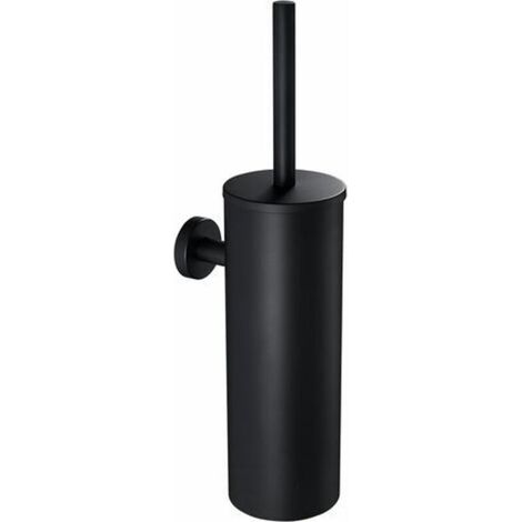 Auralum Noir Brosse de Toilette avec Porte-balai WC Mural pour Salle de Bains en Acier Inoxydable (1/5)