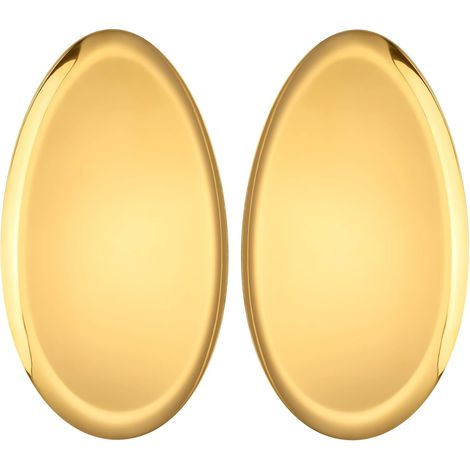 2 Plateaux Inox Or Forme Olive 32x24cm Finition Miroir Pour Bijoux Cosmétiques Salon Salle De Bain