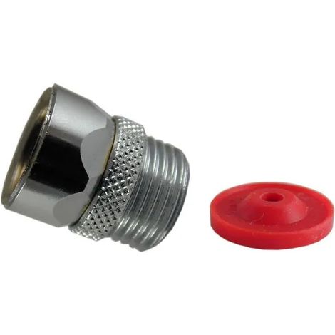 Anillo giratorio antitorsión para flexo de ducha 15x21, latón niquelado, 10L/min