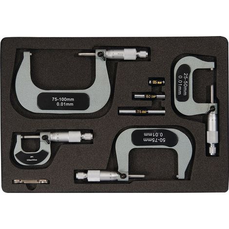 Juego de micrómetros de exterior DIN863 / 1 0-100mm PROMAT