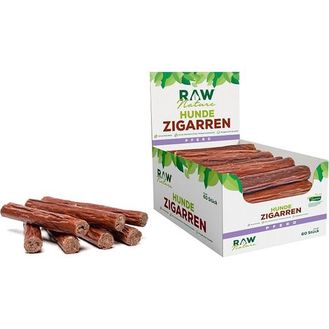 Lot de 60 cigares pour chien 100 % naturel Monoprotéine Hypoallergénique et sans céréales Viande de cheval séchée à l'air libre Viande déshydratée Viande musculaire de qualité (1/5)