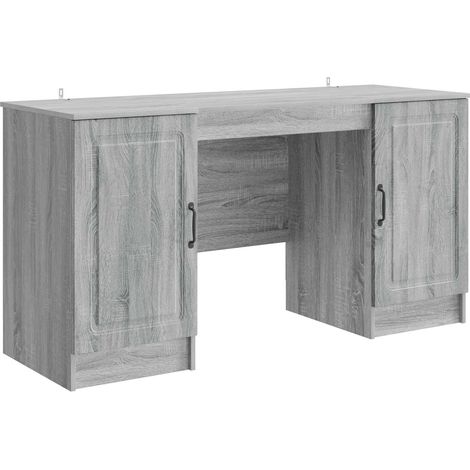 Schreibtisch Graues Sonoma 142,5 x 50 x 75 cm Holzwerkstoff vidaXL
