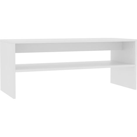 Coffee Table White 100x40x40 cm Engineered Wood vidaXL (1/5)