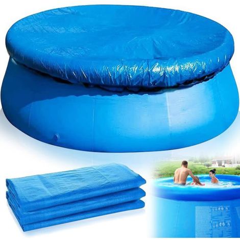 1 Bâche de piscine Tissu PE Cordon de serrage Anti-poussière Pour piscine hors sol ronde (1/5)