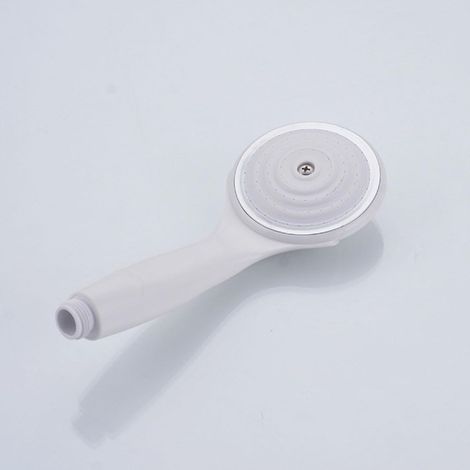 Soffione doccia monouso con tecnologia di iniezione d'aria per bassa pressione dell'acqua, ideale per camper, appartamenti e imbarcazioni con soffitto alto – struttura in ABS, risparmio idrico fino al (1/5)