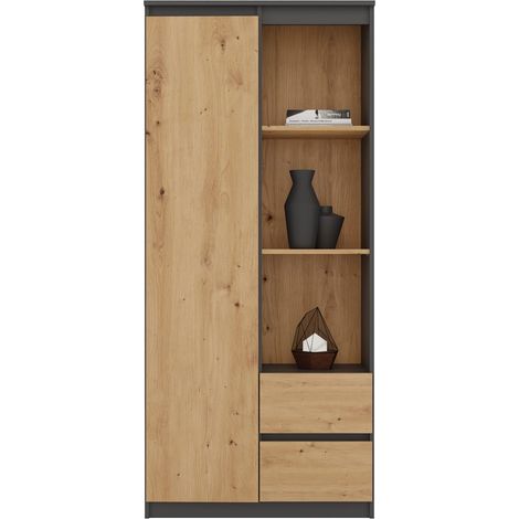 RS-80 BILY REGAL - ANTHRAZIT / ARTISAN EICHE (1/4)