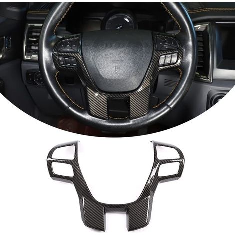 Decoración de volante de fibra de carbono para Ford Ranger Wildtrak 2015-2021, accesorios interiores (fibra de carbono) (1/5)