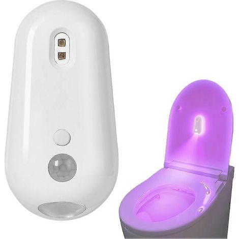 Lampada UV RGB per la sterilizzazione dei WC, luce notturna germicida automatica. (1/5)