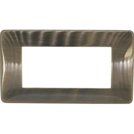 Placche compatibili bticino MATIX Metallo 3 4 6 posti vari colori MODULI PLACCA T9 - 4 posti - Bronzo (1/3)