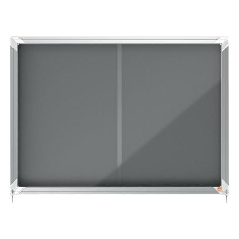 Nobo 1915336 bacheca per appunti Interno Grigio Alluminio (Nobo 1915336 8 x A4 Premium+ lockable Notice Board with Grey Felt) (1/4)
