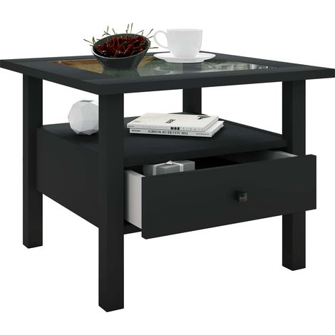 LingisM Couchtisch 1 Schublade 1 Ablage schwarz. (1/4)