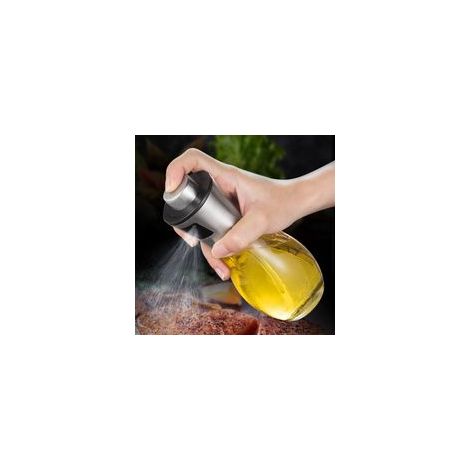 Pulvérisateur d'huile 200 ml – Buse à pression d'air – Brouillard ultra-fin – Verre sans plomb et acier inoxydable – Pour assaisonnement précis (1/5)