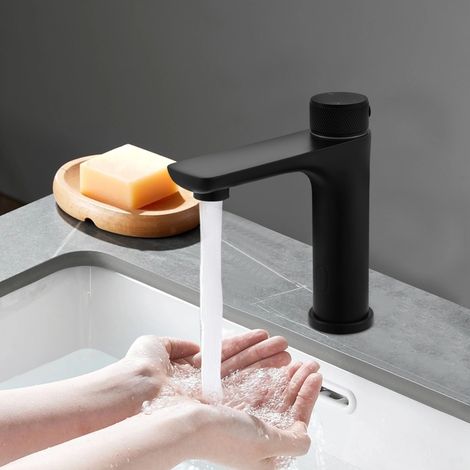 【Chauffage et ventilation】Robinet Salle de Bain Infrarouge Eau Chaude/Froide pour WC,Température réglable, Mitigeur Lavabo automatique sans contact, Capteur Infrarouge intelligent, Hygiénique & Économ (1/5)