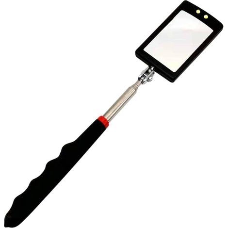 Inspection du châssis du Moteur Détecteur de réparation Automatique Miroir Outil de réflecteur de lumière LED télescopique Pliant multidirectionnel (Size : Square) (1/5)