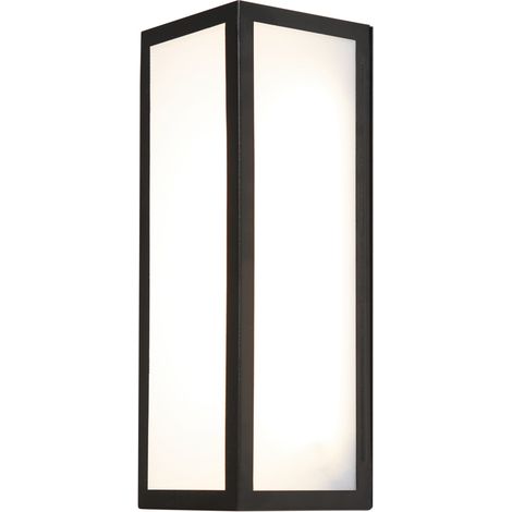 Litecraft Pictor Wall Light Outdoor Box Lantern IP44 13.5W Integrated LED - Black (1/5)