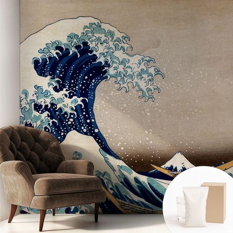 Carta Da Parati In Vlies Decorativa Per Pareti - Con Motivi Moderni - Con Colori Intensi - Per Ufficio Onda drammatica 250x250 cm (1/5)