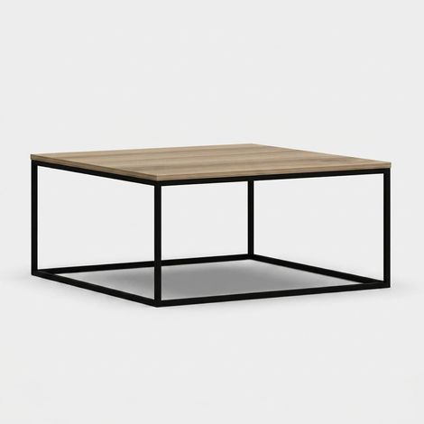 Quadratischer Couchtisch mit Metallgestell Loni - Natur (1/5)