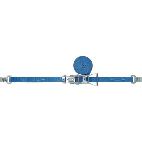 TECWERK Zurrgurt DIN12195-2 L.4m B.25mm m.Ratsche+Flachhaken m.Sicherung LC U 1500daN TW (1/3)
