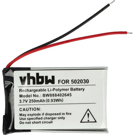 vhbw batteria compatibile con Bosch Intuvia GPS computer da bicicletta tachimetro bici (250mAh, 3,7V, Li-Poly)