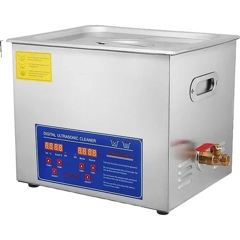 Nettoyeur Ultrasonique, Acier Inoxydable, Nettoyage Ultrasonique Efficace, 10L (1/2)