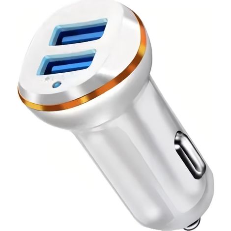 Chargeur de voiture VAMRV avec câble micro USB, 3,4 A 17 W, charge rapide, 2 ports USB (1/2)