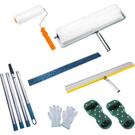 Kit de ventilation pour revêtement de sol avec rouleau de purge, composé de compensation, kit de ventilation professionnel comprenant rouleau de purge, sabots de clouage, raclette sur pied en acier in (1/5)